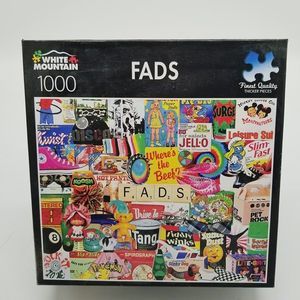White Mountain Fads 1000pc Jigsaw Puzzle Complete Pre Owned